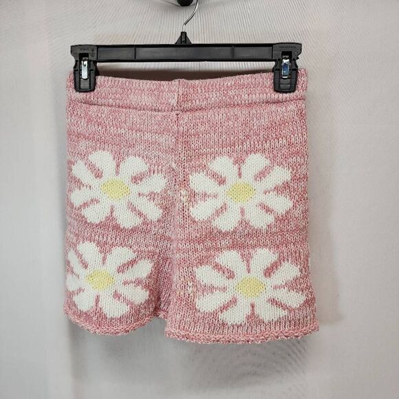 Storia Size Small  Pink Daisy Flower Knit Zip Front Closure Hippie Boho Ladies S - Picture 3 of 8
